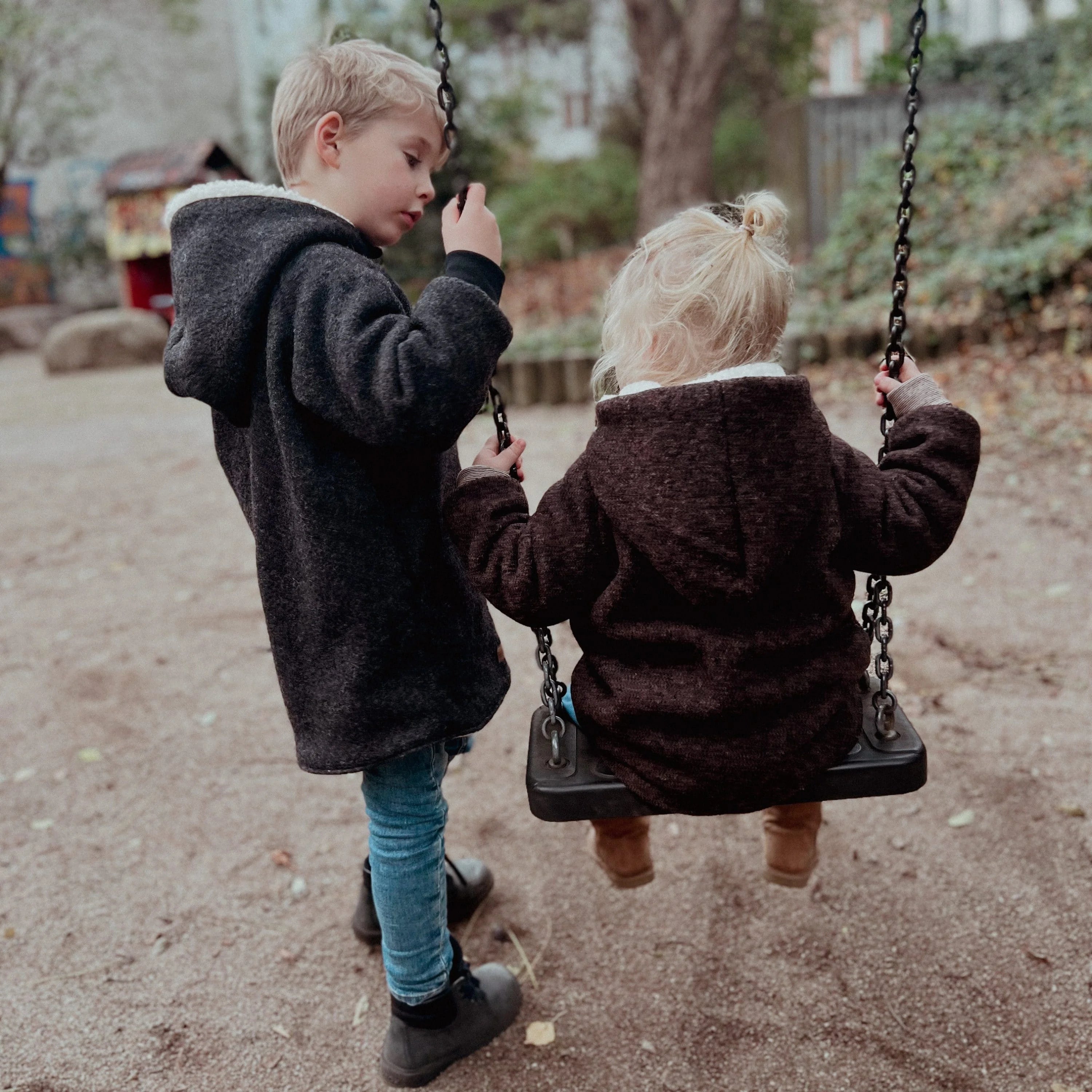 Walkjacke, Wintermantel braun/ innen mit kuscheligem Teddystoff