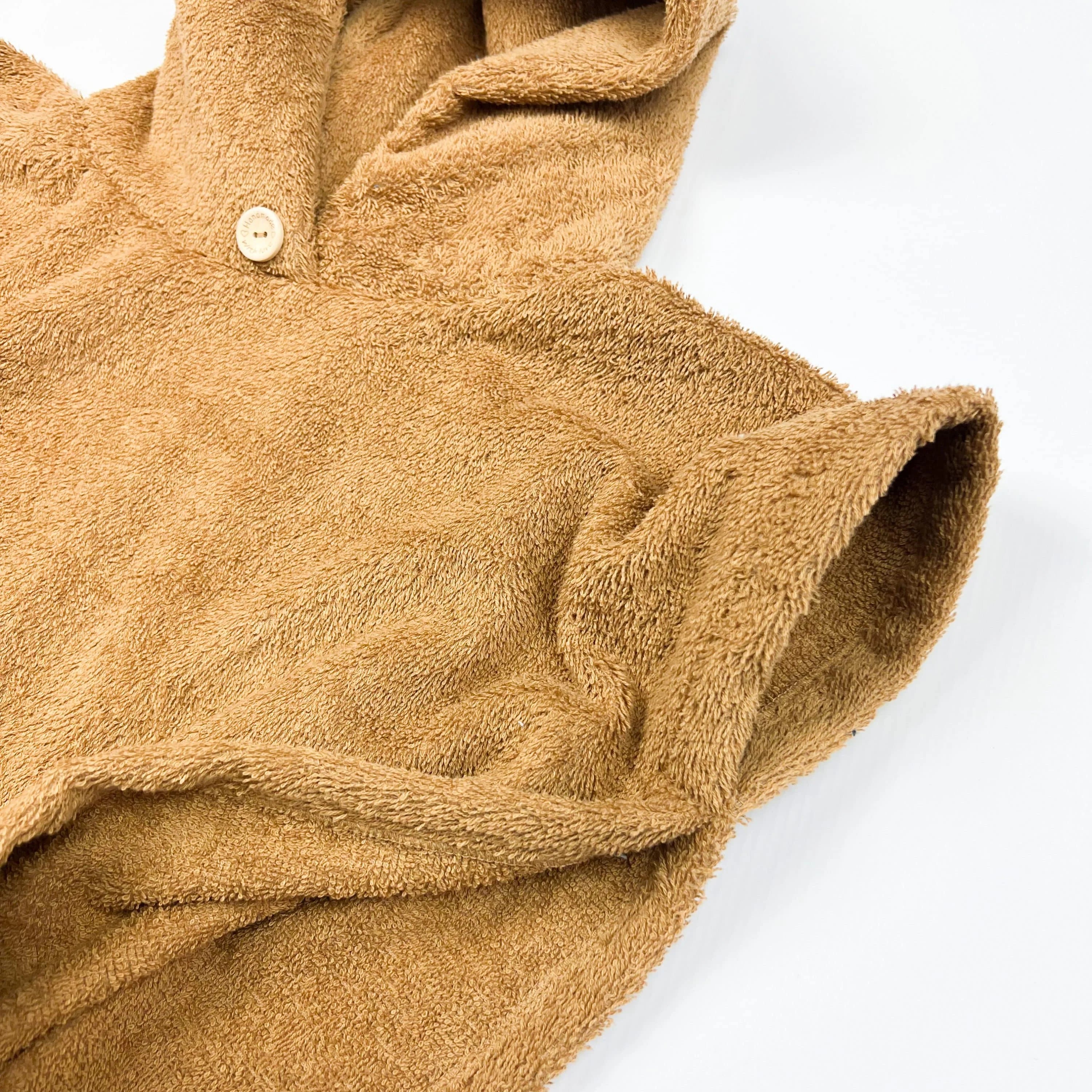 Poncho Badeponcho Frottee camel