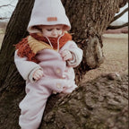 Walkoverall, Winteroverall rosa/ innen mit kuscheligem Teddystoff