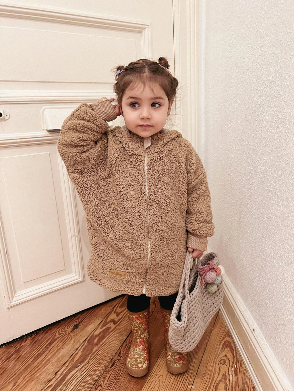 Teddyjacke beige/Musselin