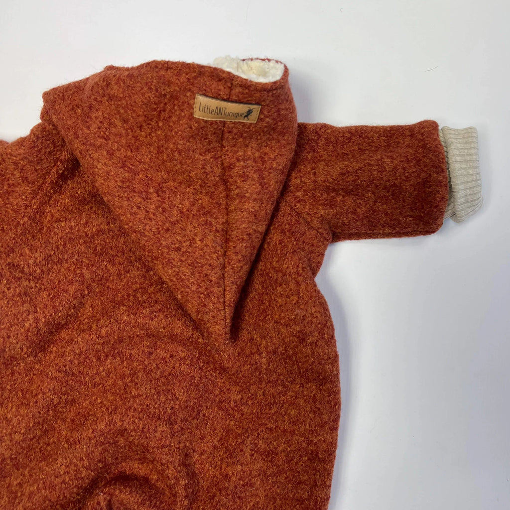 Walkoverall, Winteroverall rost/ innen mit kuscheligem Teddystoff