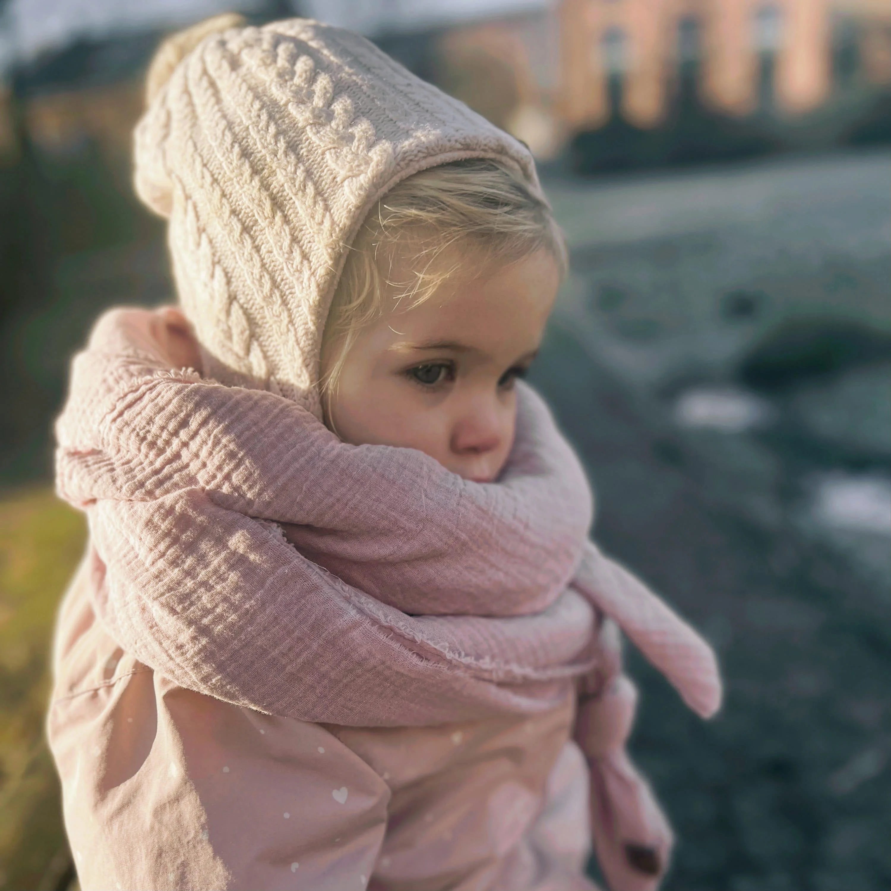 Halstuch, Spucktuch, Schnuffeltuch Musselin rosa