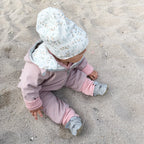 Softshell Overall in rosa und innen Weidenkätzchen oder gestreift