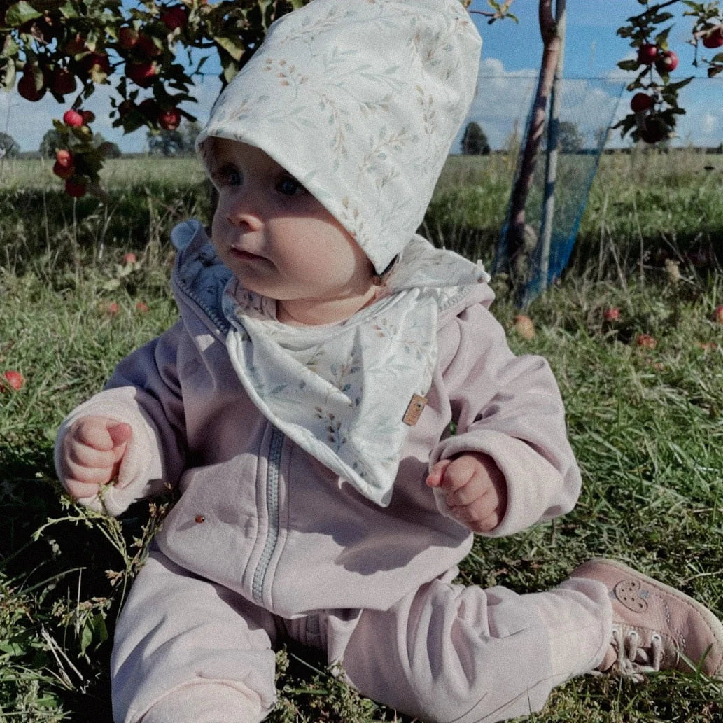 Softshell Overall in rosa und innen Weidenkätzchen oder gestreift