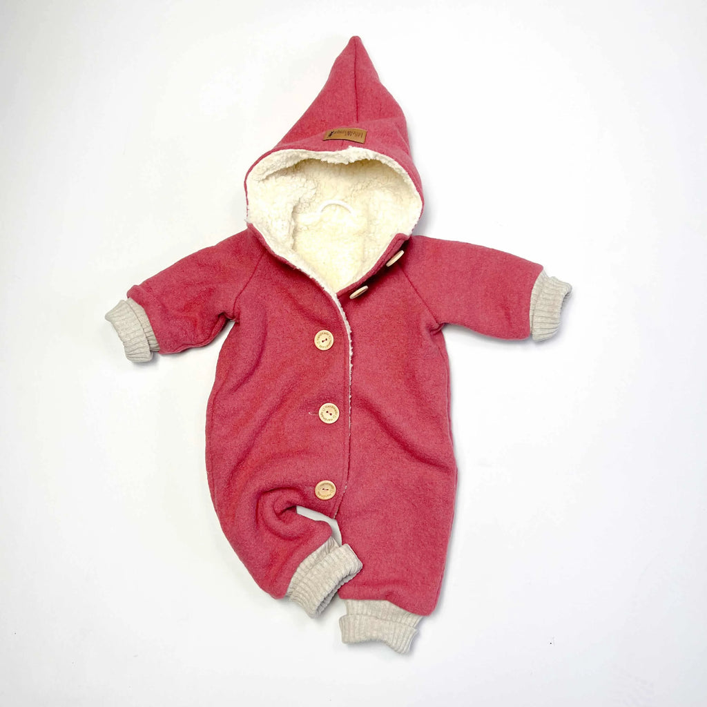Walkoverall, Winteroverall beere/ innen mit kuscheligem Teddystoff