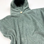 Poncho Badeponcho Frottee altgrün