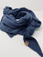 Halstuch, Spucktuch, Schnuffeltuch Musselin blau