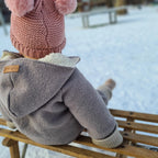 Walkoverall, Winteroverall taupe/ innen mit kuscheligem Teddystoff