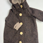 Walkoverall, Winteroverall braun/ innen gestreift