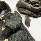 Walkjacke, Wintermantel anthrazit innen leo oder gestreift