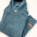 Poncho Badeponcho Frottee blau