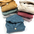 Poncho Badeponcho Frottee blau