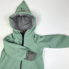 Softshell Overall in mint und innen gestreift