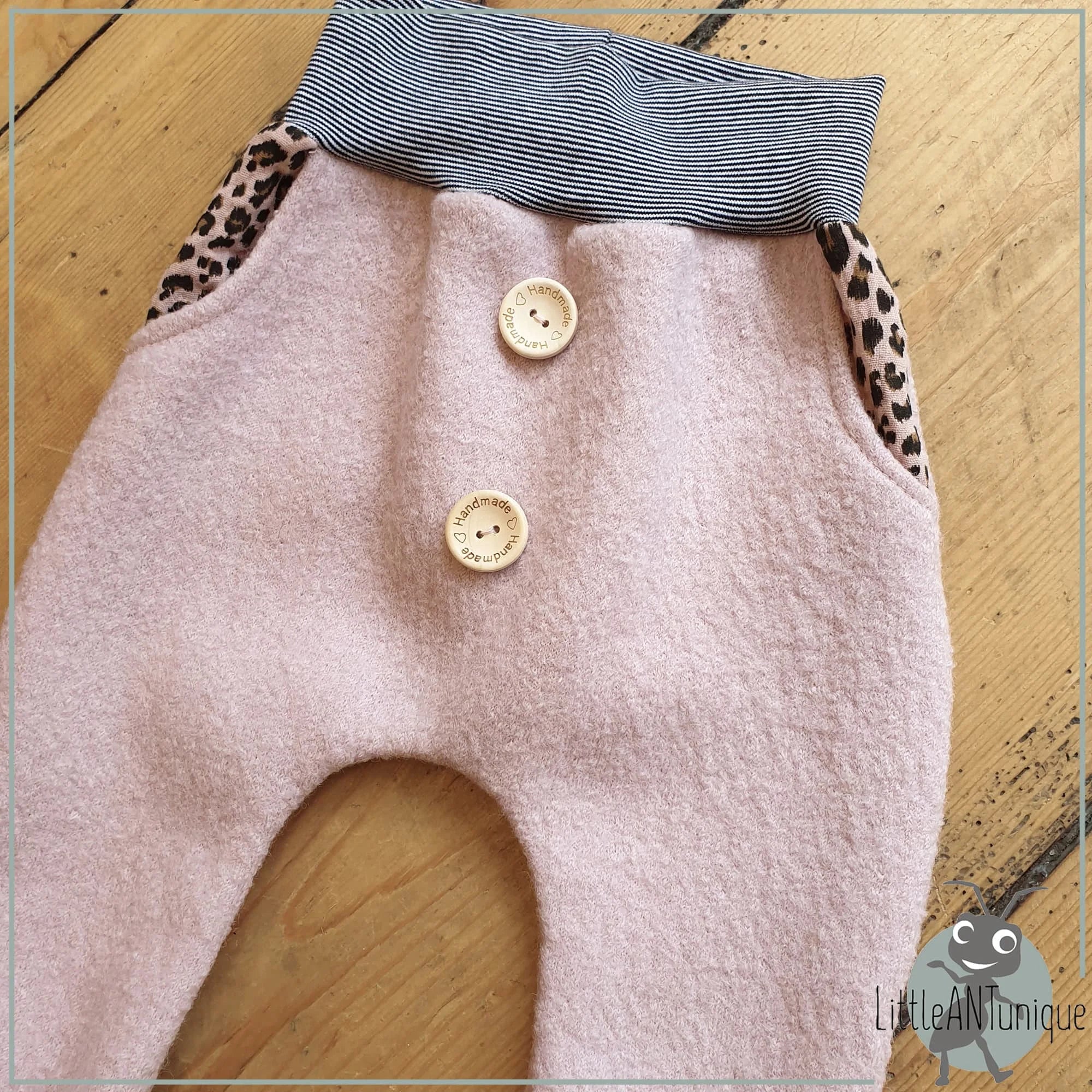 Walkhose Wollwalk Hose rosa Baggy Pants Style