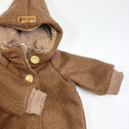 Walkoverall, Winteroverall camel/ innen gestreift