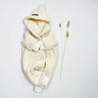 Walkoverall, Winteroverall in creme mit Teddystoff gefüttert