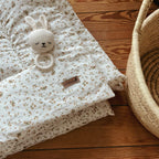 Krabbeldecke Spielunterlage mit 5cm dicker Vlieseinlage flowers