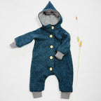Walkoverall, Winteroverall Indigoblau / innen gestreift