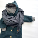 Walkoverall, Winteroverall Indigoblau / innen gestreift