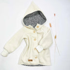 Walkjacke, Wintermantel creme innen leo