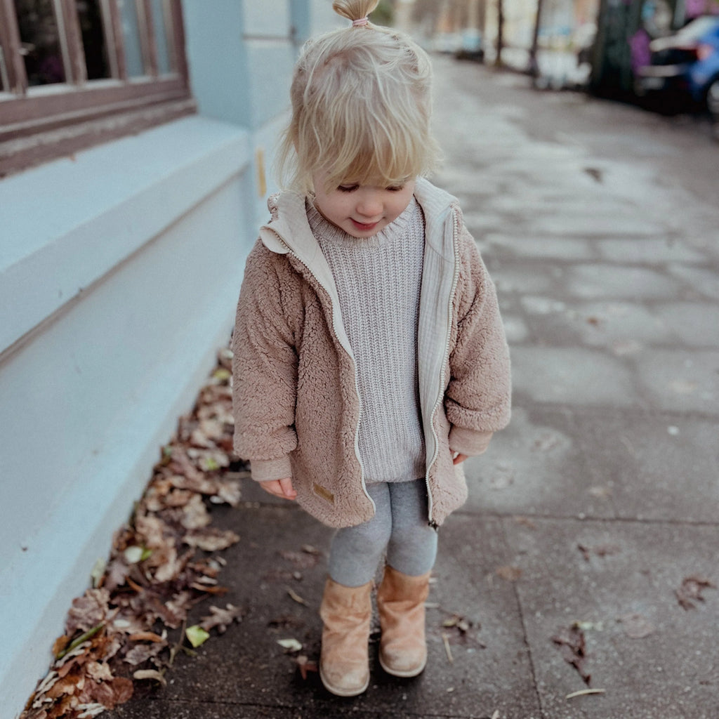 Teddyjacke beige/Musselin