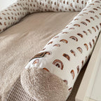 Bettschlange, Wickeltischumrandung rainbow mit Frottee beige