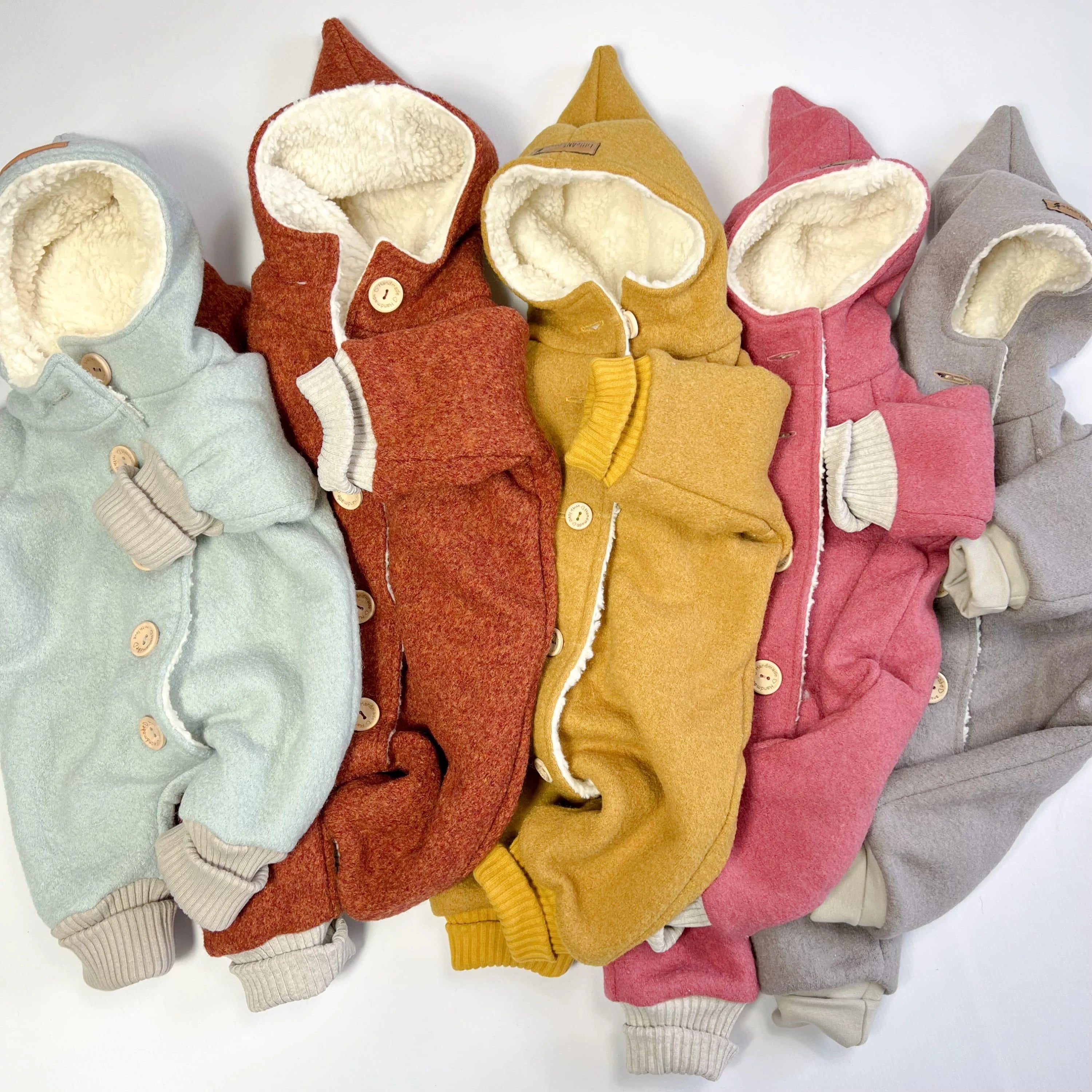 Walkoverall, Winteroverall taupe/ innen mit kuscheligem Teddystoff