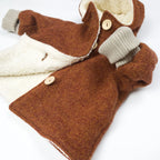 Walkjacke, Wintermantel rost/ innen mit kuscheligem Teddystoff