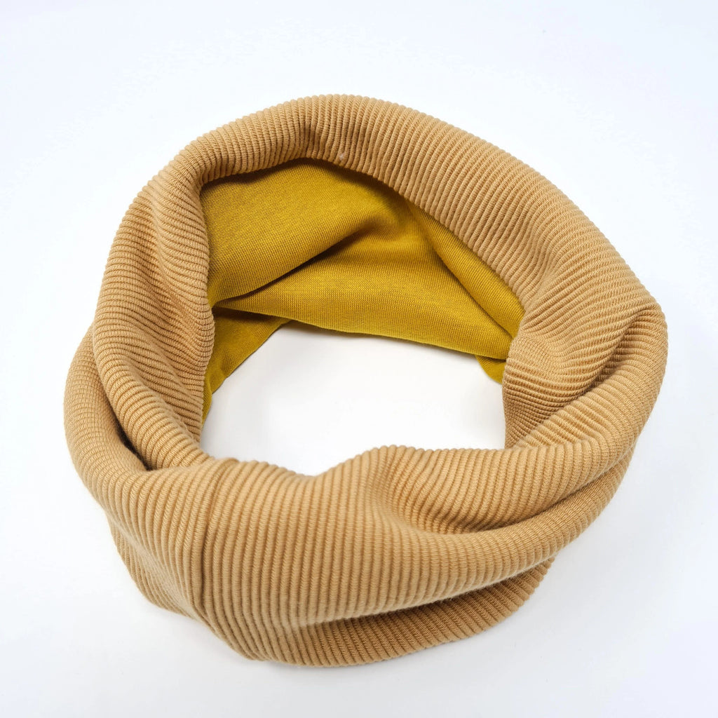 Loop rosa, graumeliert und camel