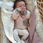 Babydecke,Krabbeldecke,Kinderwagendecke mit kuscheligem Teddystoff