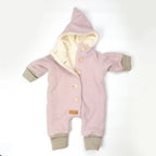 Walkoverall, Winteroverall rosa/ innen mit kuscheligem Teddystoff