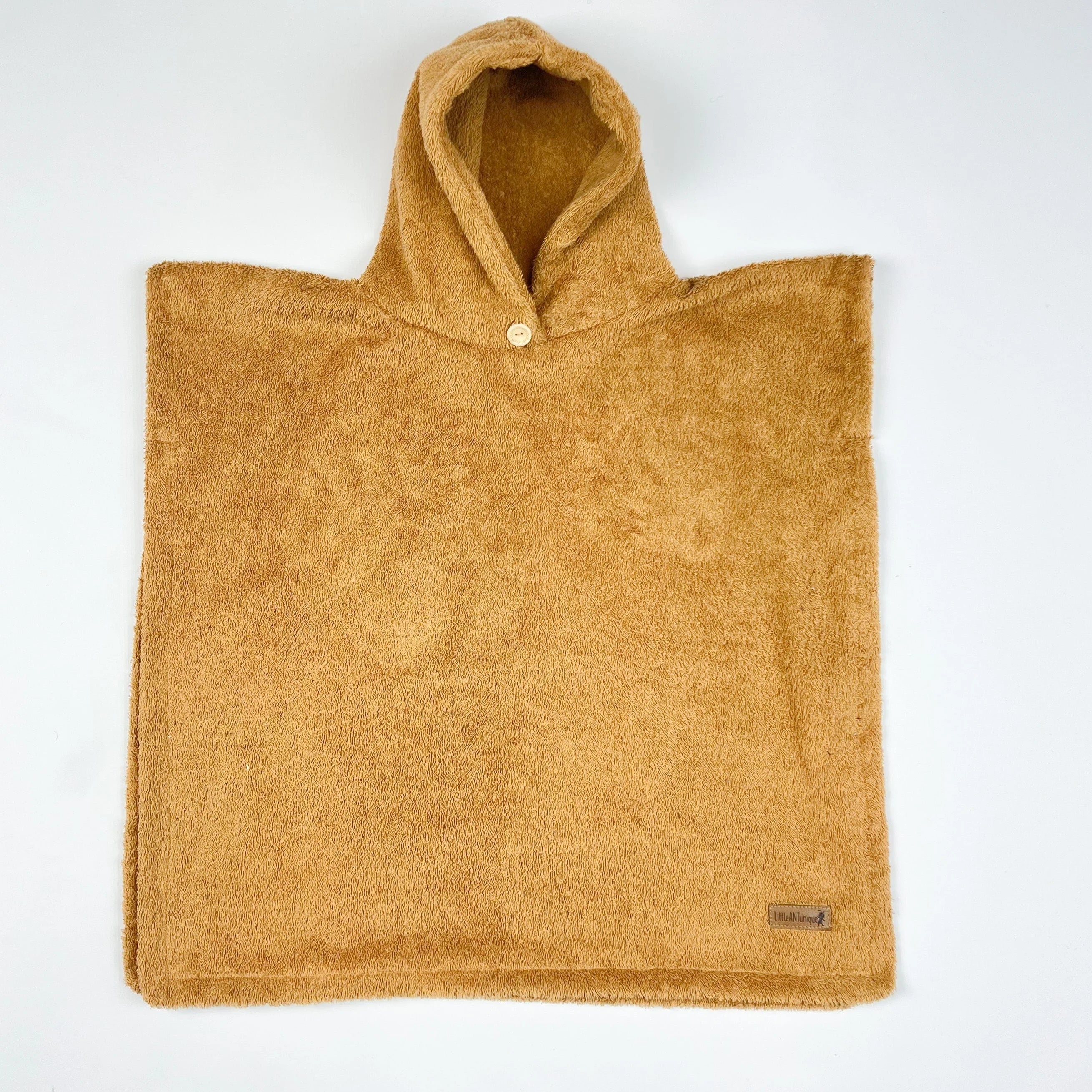 Poncho Badeponcho Frottee camel