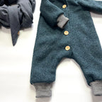 Walkoverall, Winteroverall Indigoblau / innen gestreift