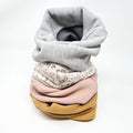 Loop rosa, graumeliert und camel