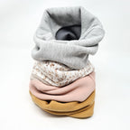 Loop rosa, graumeliert und camel