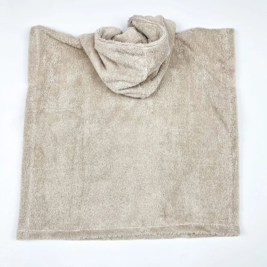 Poncho Badeponcho Frottee beige