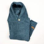 Poncho Badeponcho Frottee blau