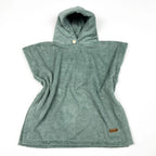 Poncho Badeponcho Frottee altgrün