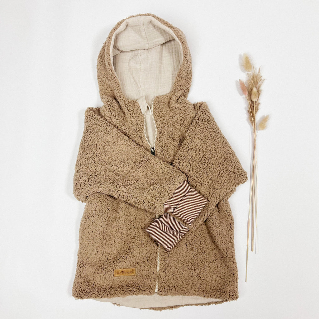 Teddyjacke beige/Musselin