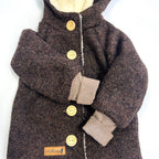Walkjacke, Wintermantel braun/ innen mit kuscheligem Teddystoff