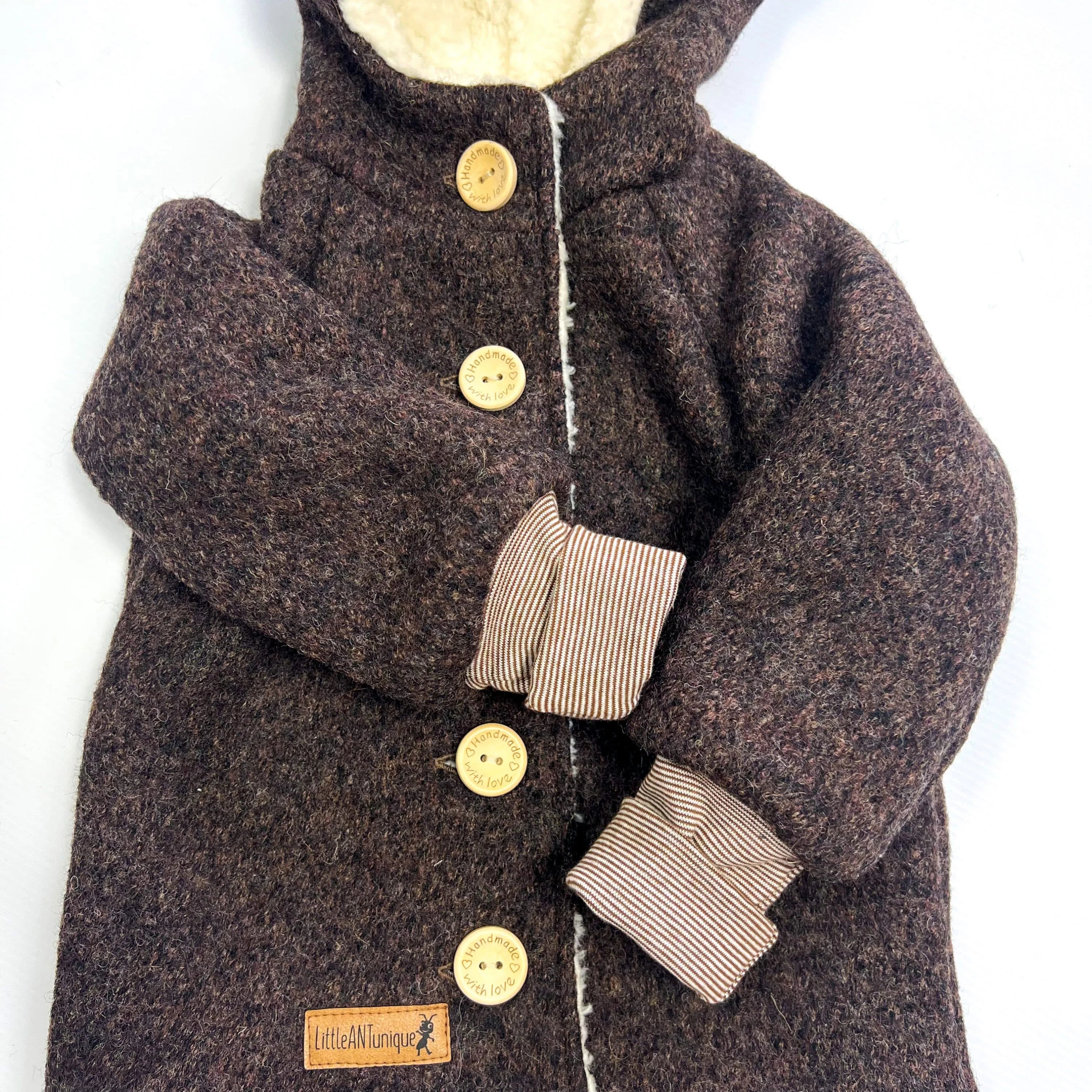 Walkjacke, Wintermantel braun/ innen mit kuscheligem Teddystoff
