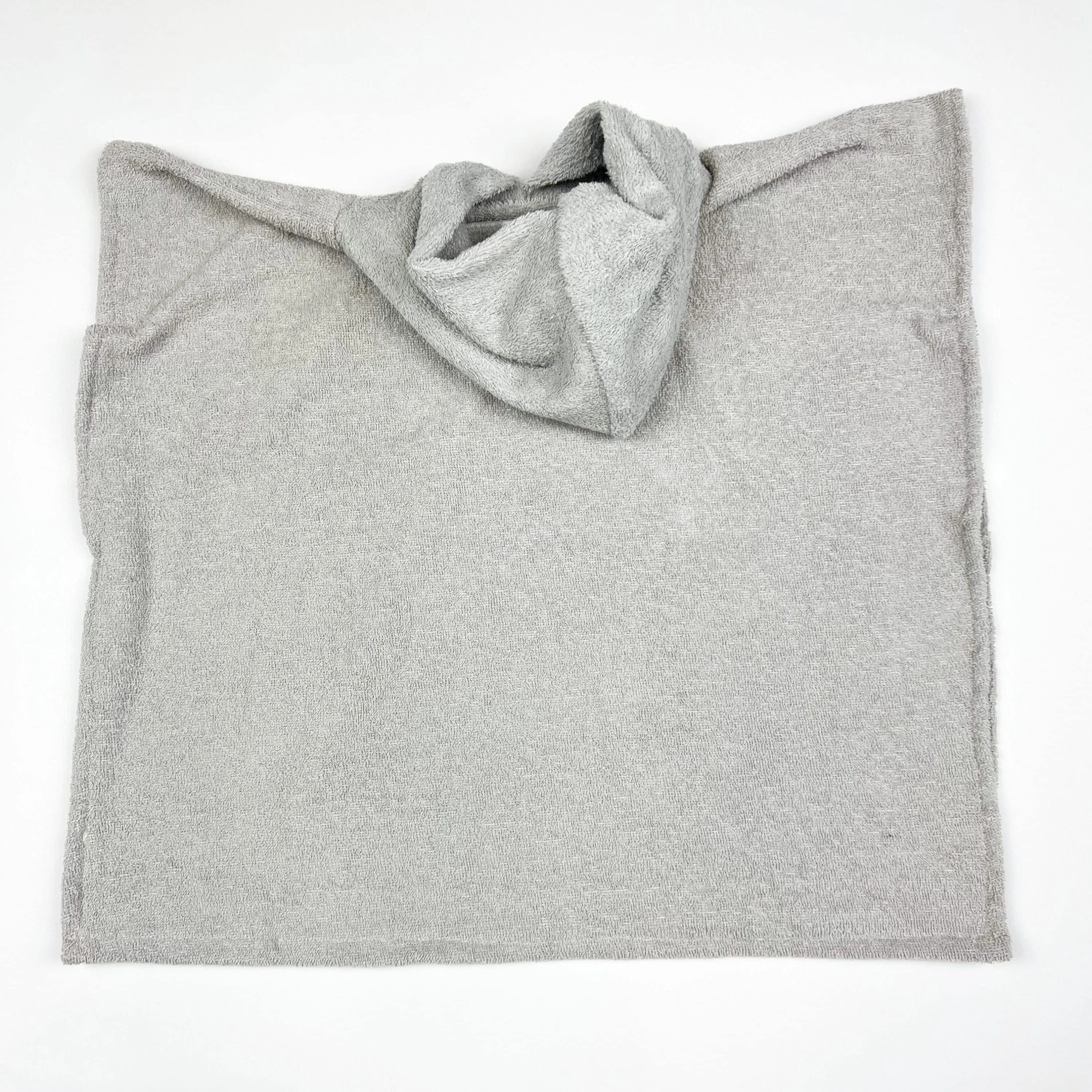 Poncho Badeponcho Frottee hellgrau