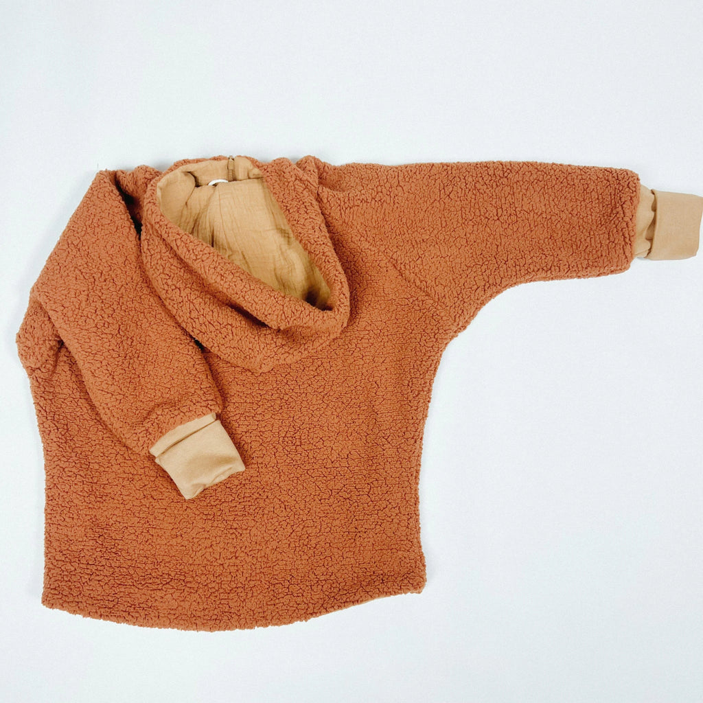 Teddyjacke cognac/Musselin