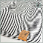 Beanie Mütze schwarz weiß gestreift