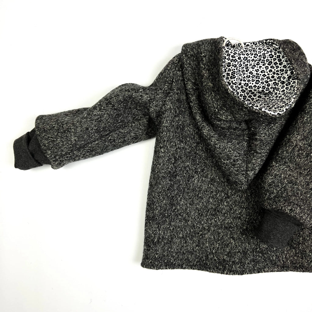 Walkjacke, Wintermantel anthrazit innen leo oder gestreift