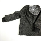 Walkjacke, Wintermantel anthrazit innen leo oder gestreift