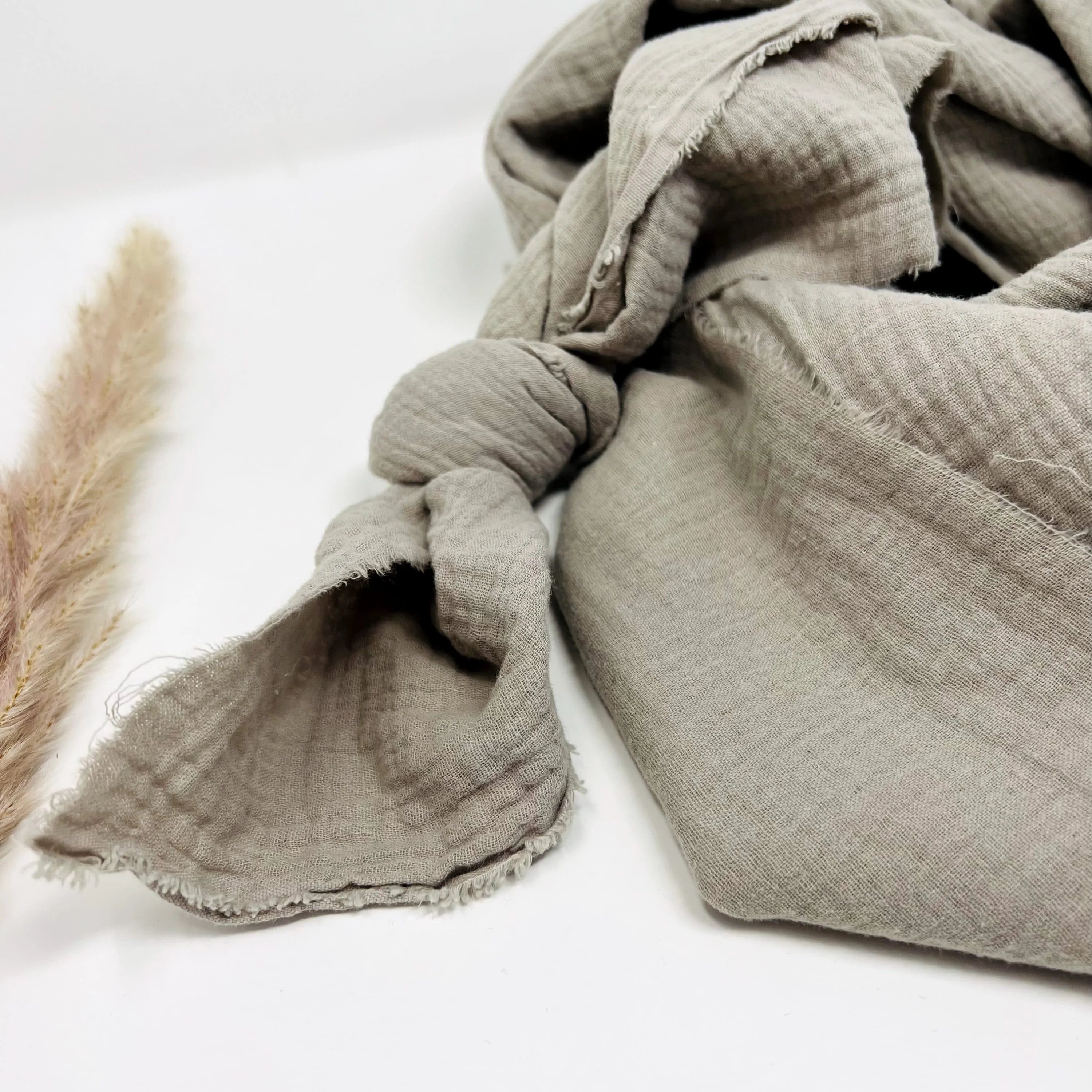 Halstuch, Spucktuch, Schnuffeltuch Musselin beige
