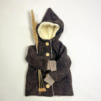 Walkjacke, Wintermantel braun/ innen mit kuscheligem Teddystoff