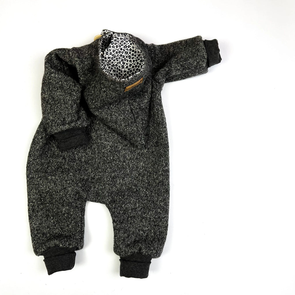 Walkoverall, Winteroverall anthrazit/ innen leo oder gestreift