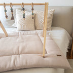 Krabbeldecke Laufgittereinlage Waffelpique Beige